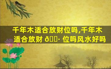 千年木适合放财位吗,千年木适合放财 🕷 位吗风水好吗